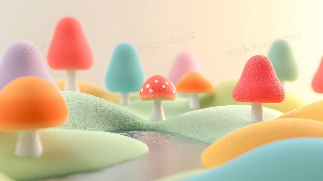 3D立体风景背景
