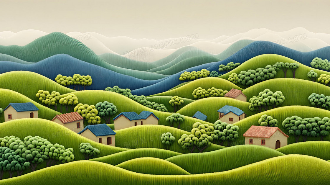 3D立体风景背景