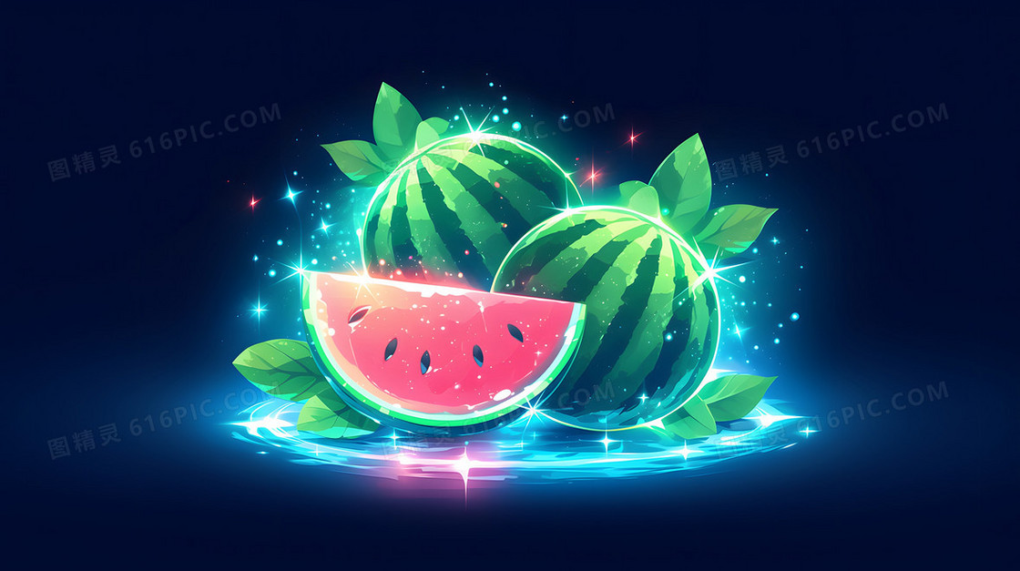 创意水果西瓜背景