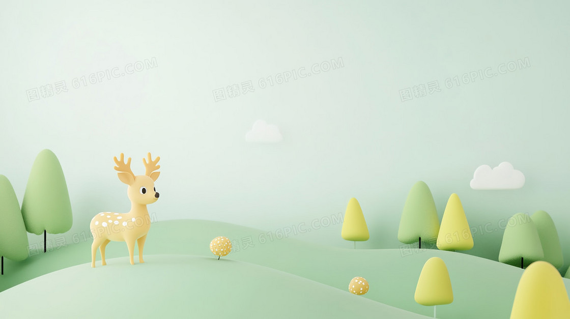 3D春天风景背景