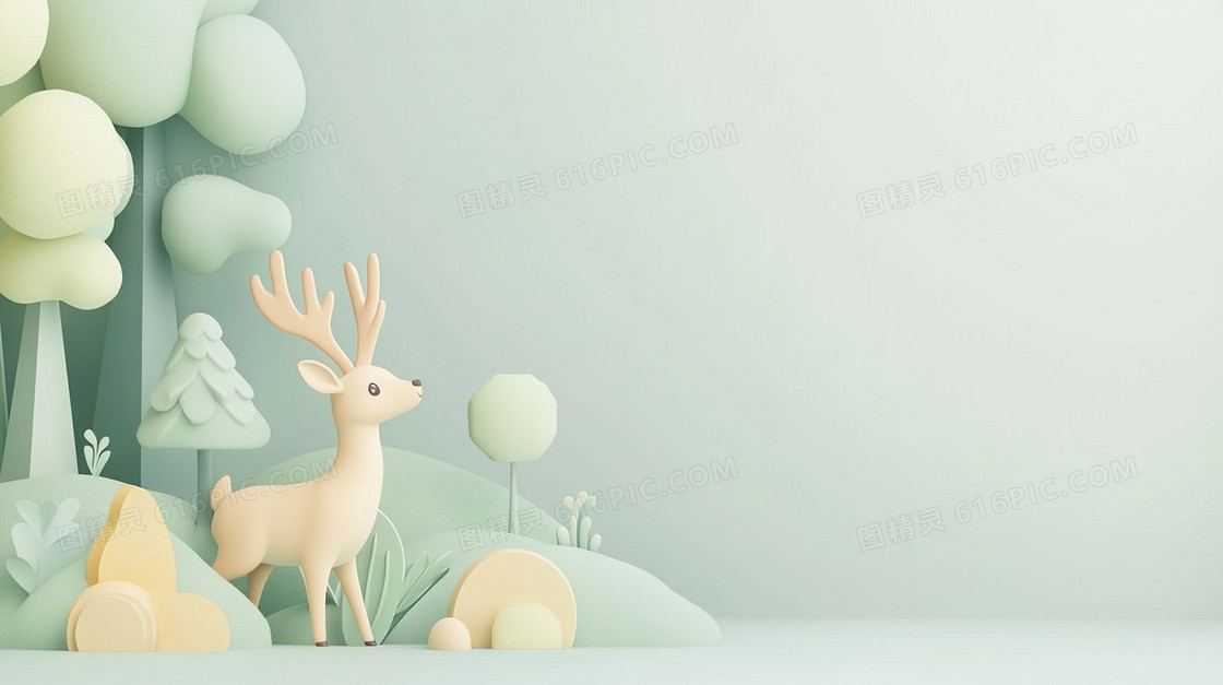 3D春天风景背景