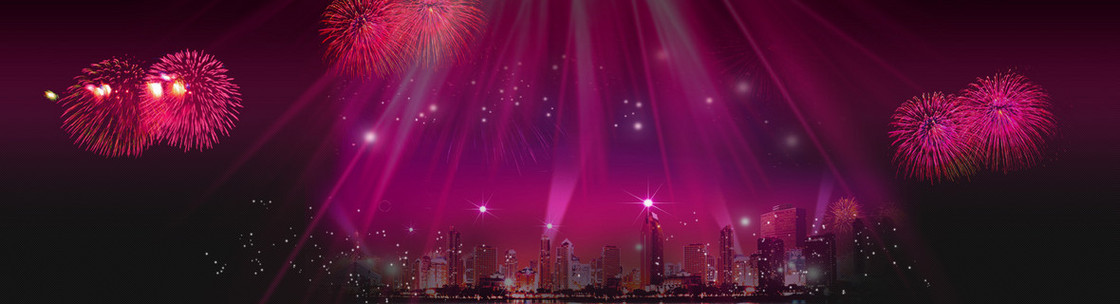 城市春节夜景banner