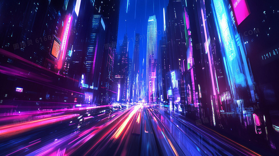 绚丽科技光线景背景
