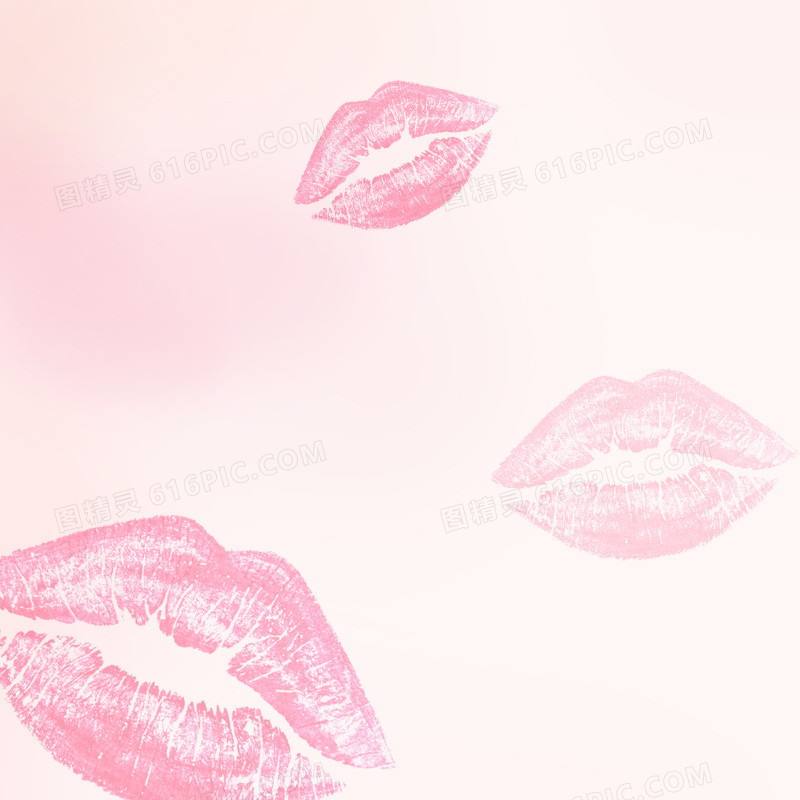 粉色唇膏口红PSD分层主图背景素材