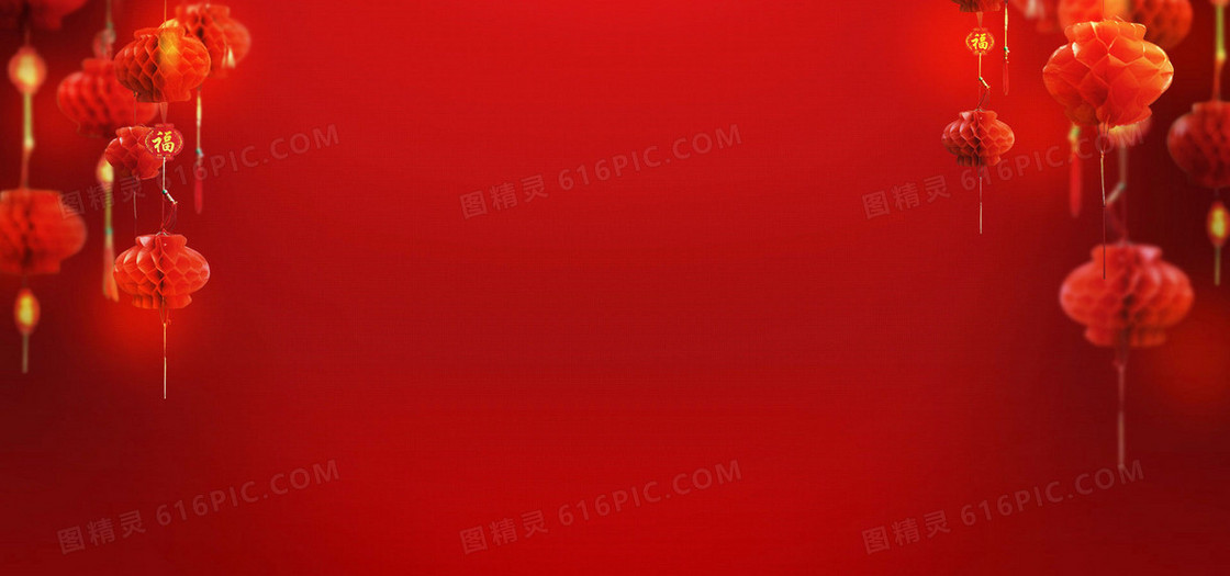 春节大气红色服装海报背景