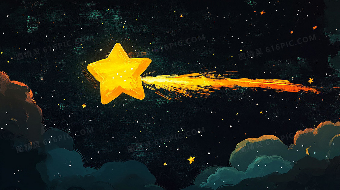 卡通梦幻浪漫星空背景