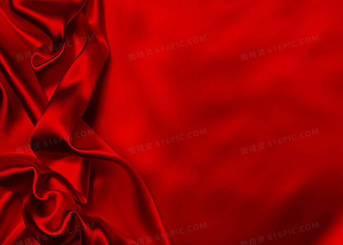红色丝绸质感素材背景