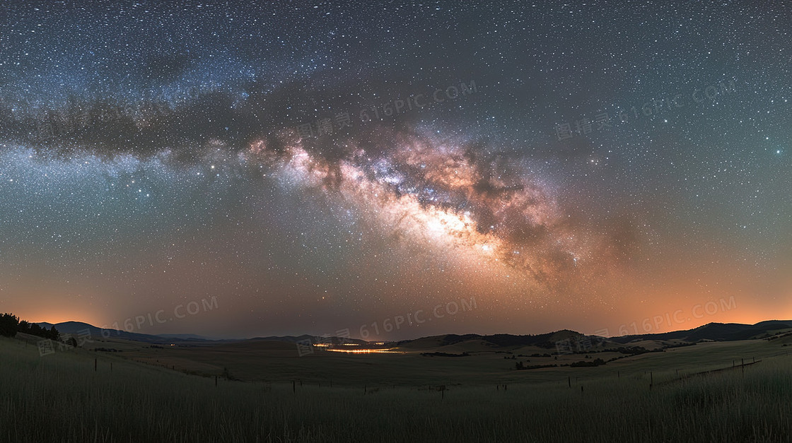 简约清新野外星空背景