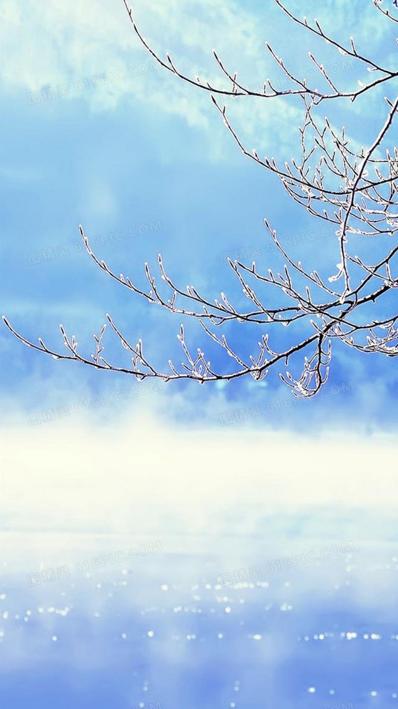 小清新雪景H5背景