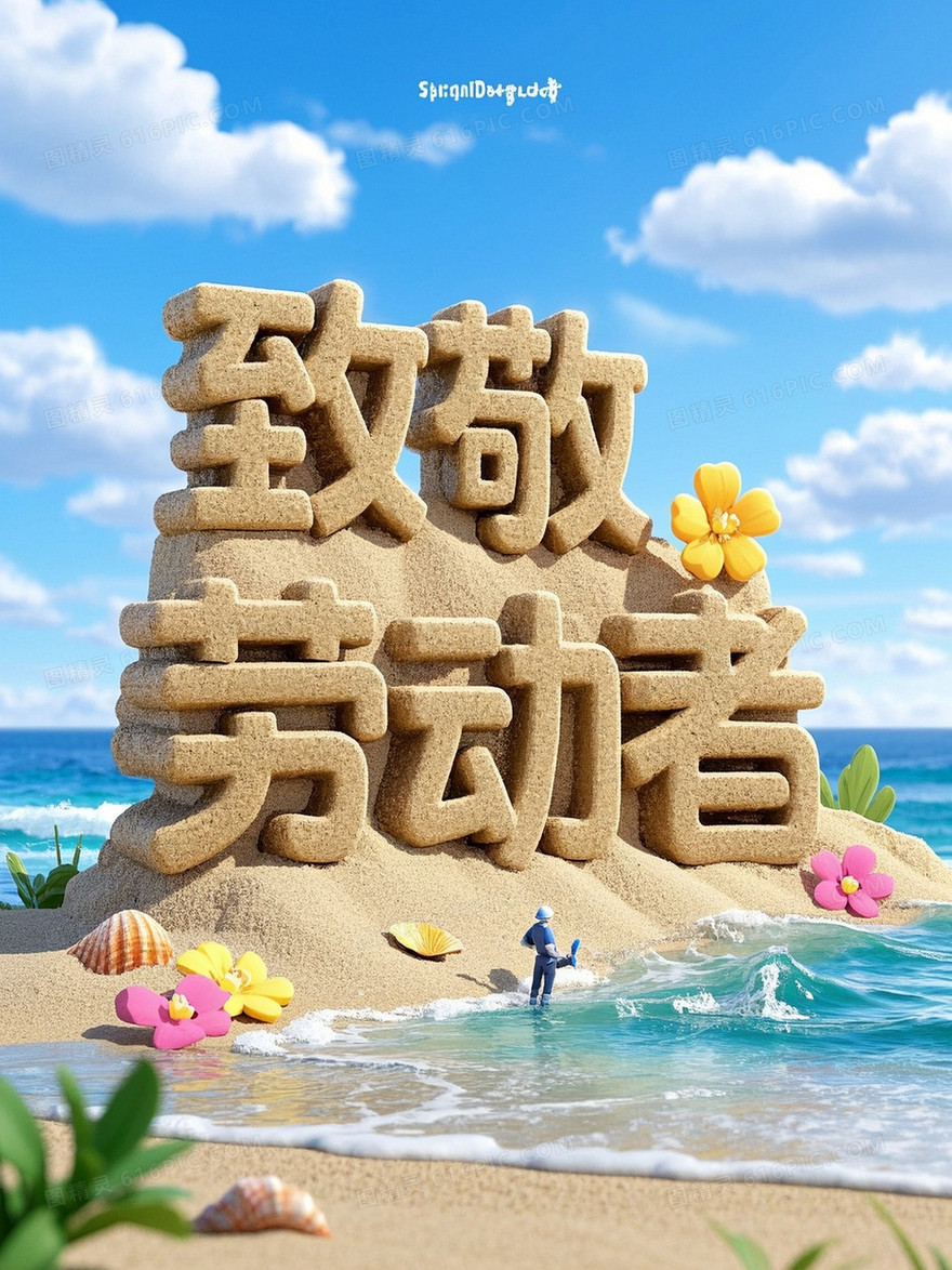 沙子和泥土材质的文字