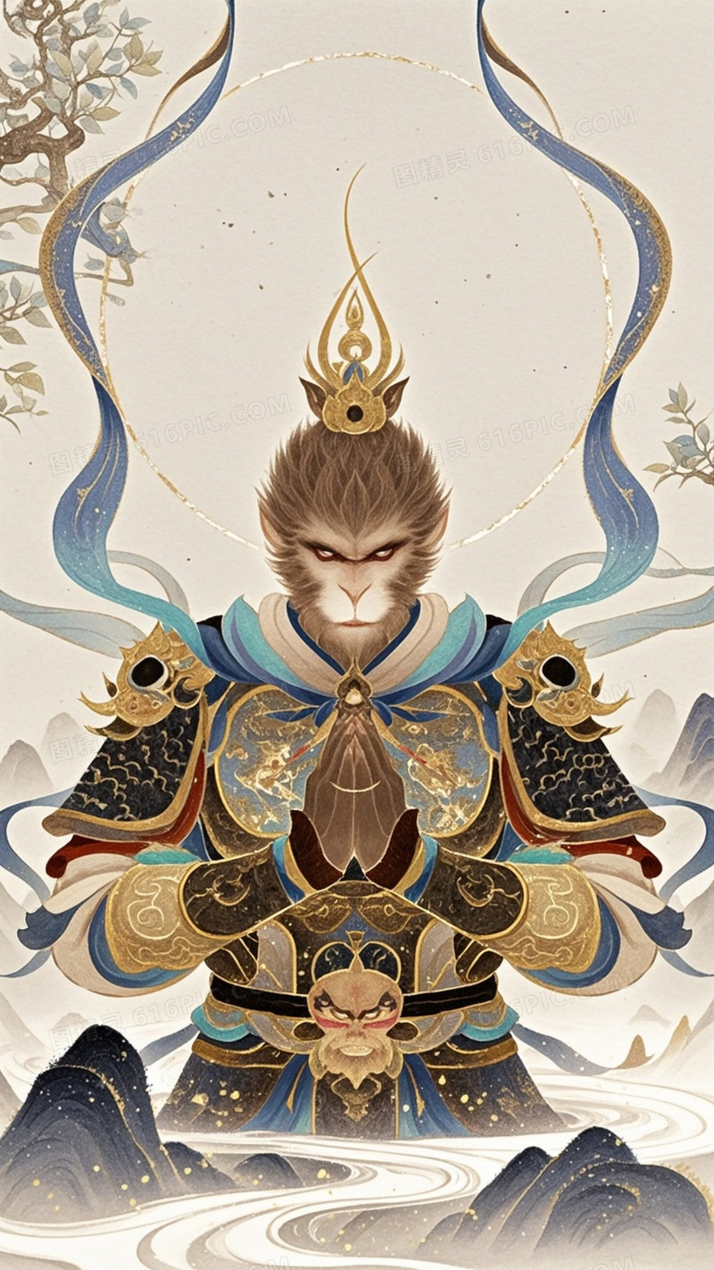 斗战圣佛孙悟空精致线条