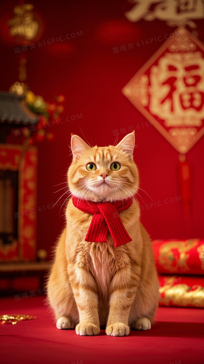 橘猫大眼睛全身毛茸茸