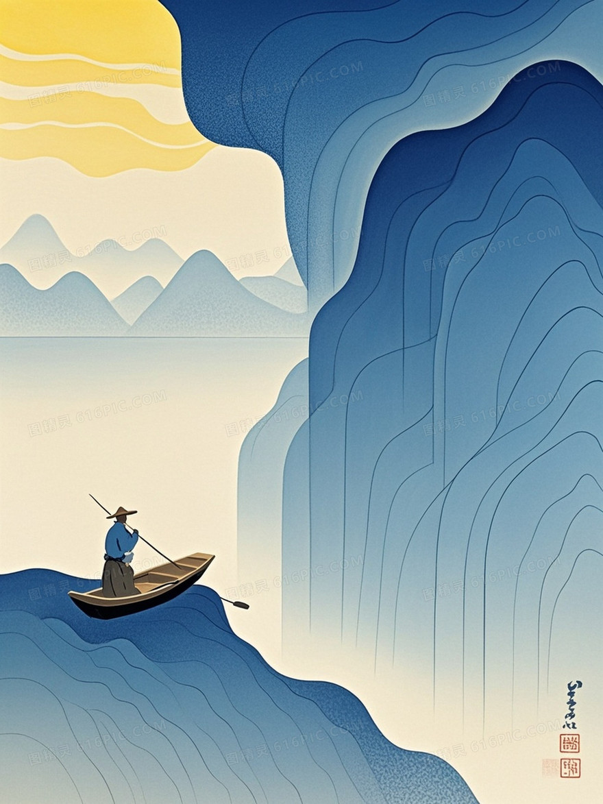 极简主义山水画