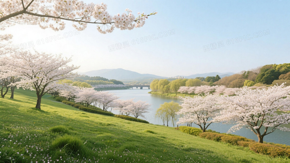 **广角春日风光**