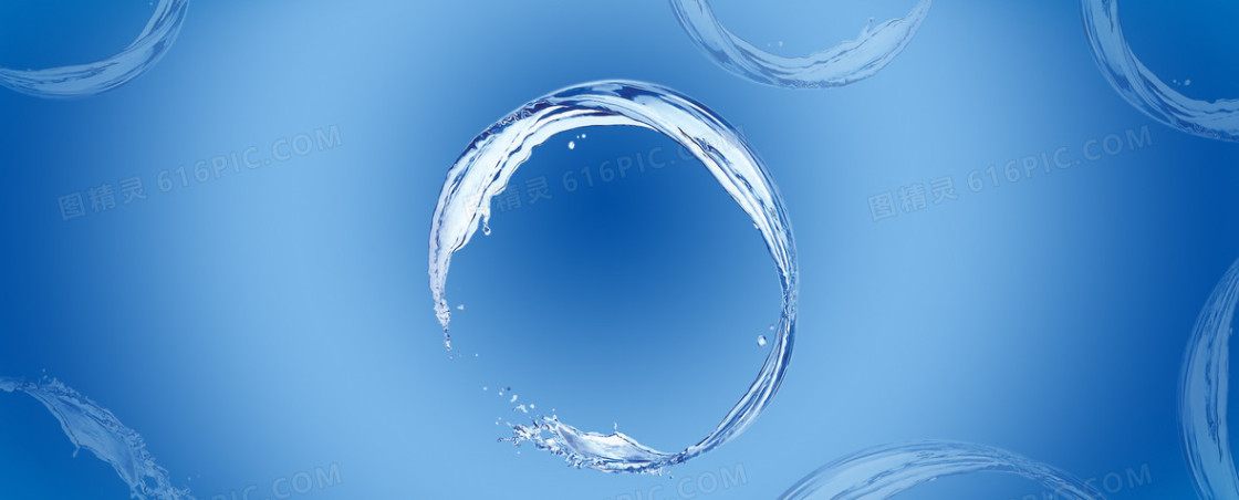 化妆品护肤品面膜清新水圈背景banner
