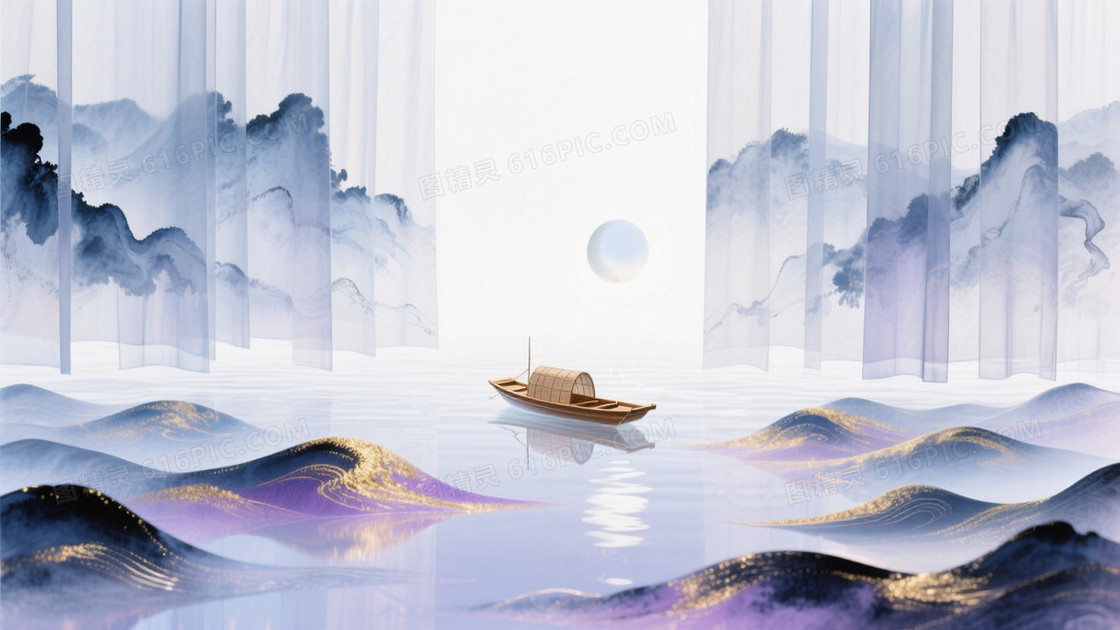 画面中间超级大面积留白