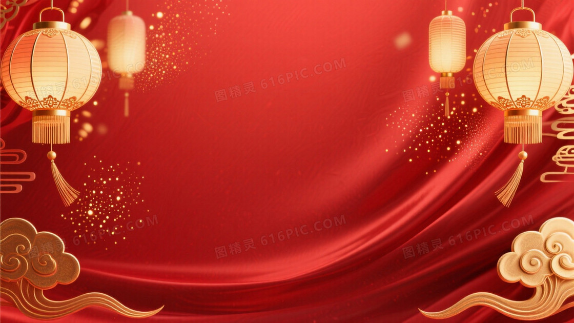 红金配色传统节日壁纸