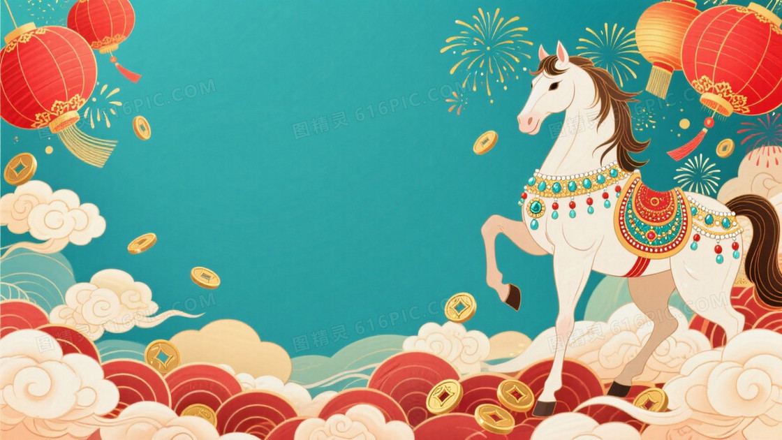 中国新年主题插画背景