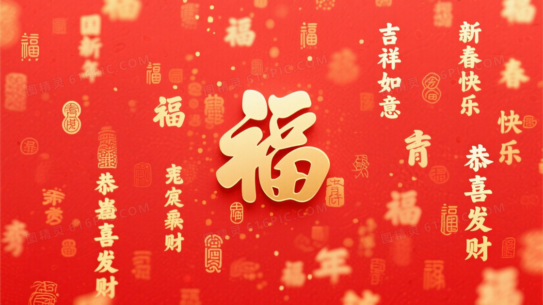 中国新年主题红金色背景