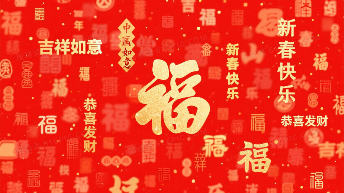 中国新年主题红金色背景