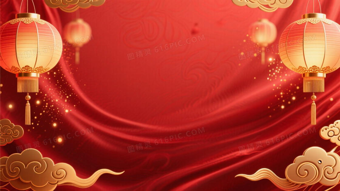红金配色传统节日壁纸
