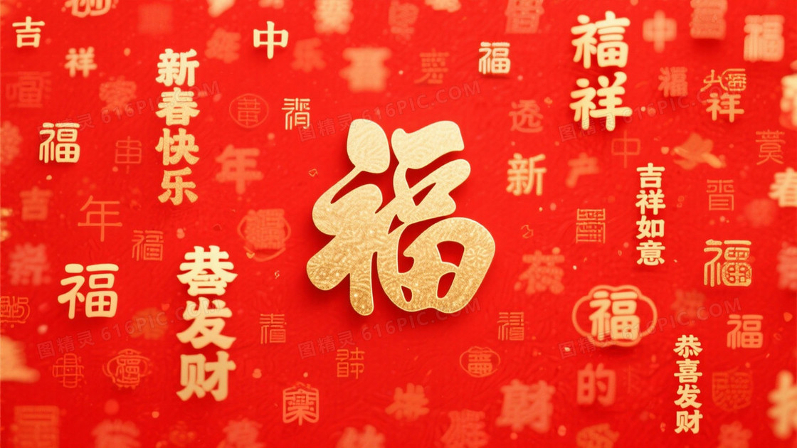 中国新年主题红金色背景