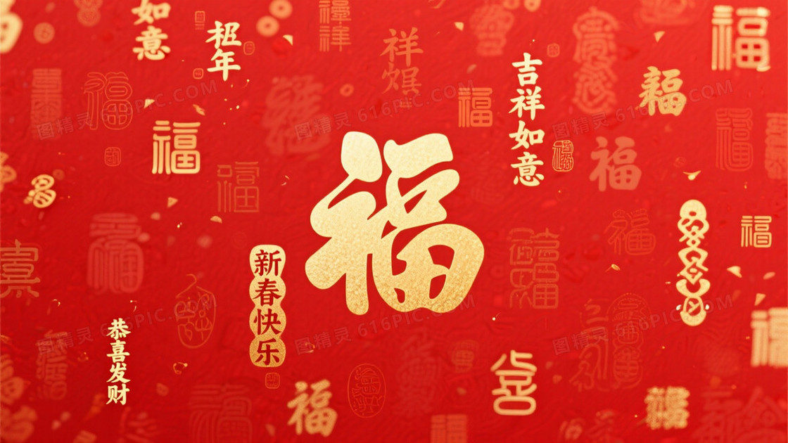 中国新年主题红金色背景