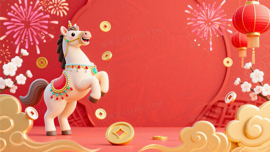 3DQ版中国新年主题插画