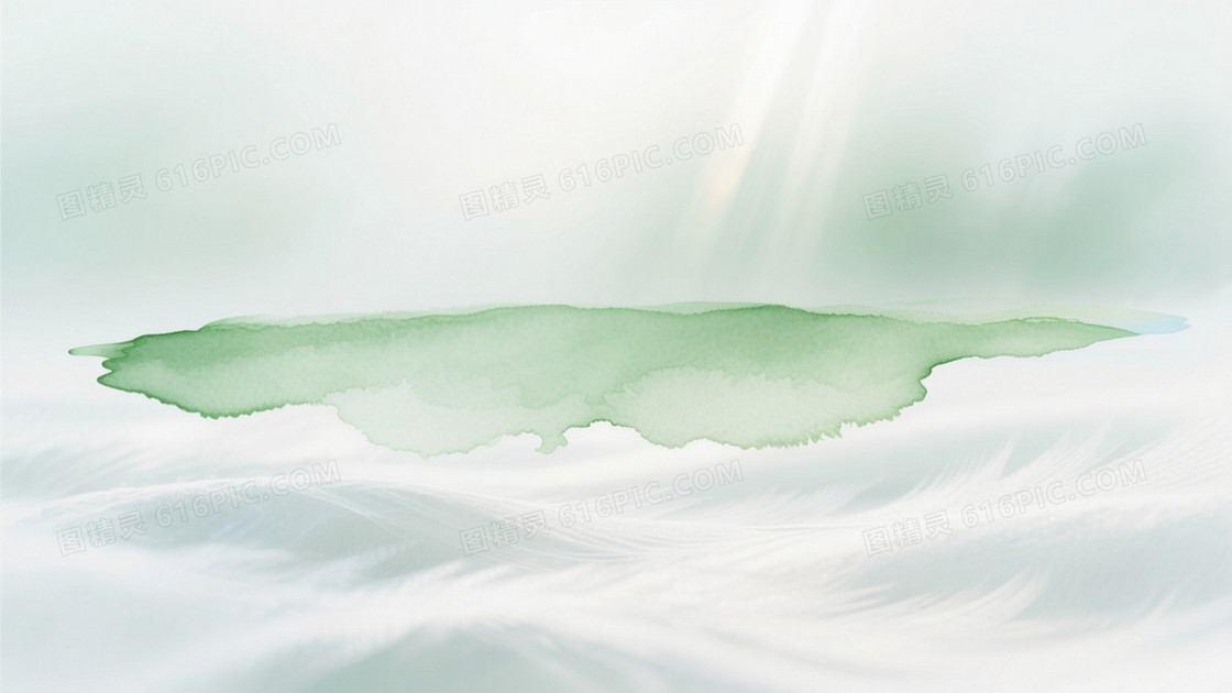 背景图以柔和的浅绿色和白色为主
