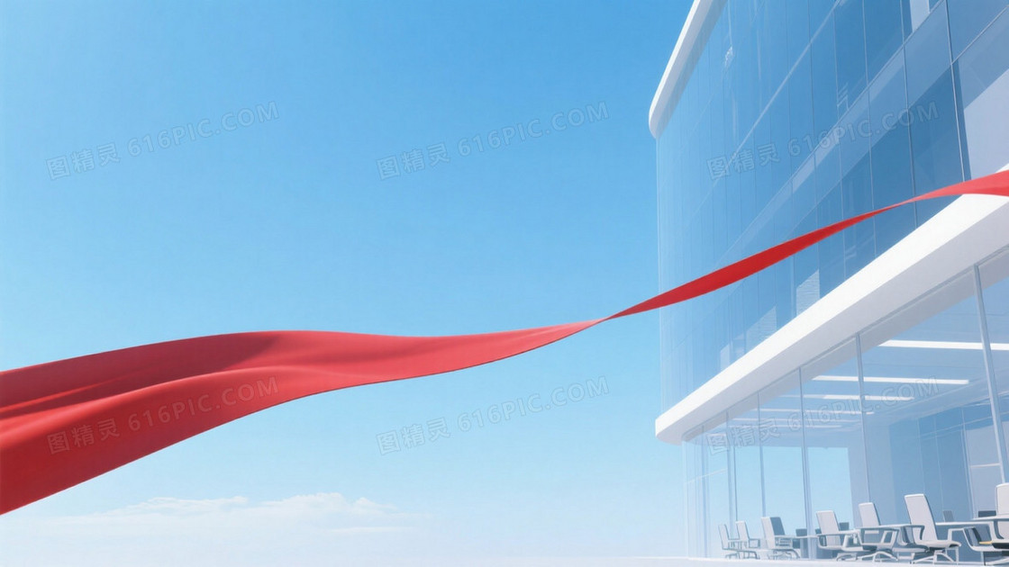 未来办公空间概念图蓝天