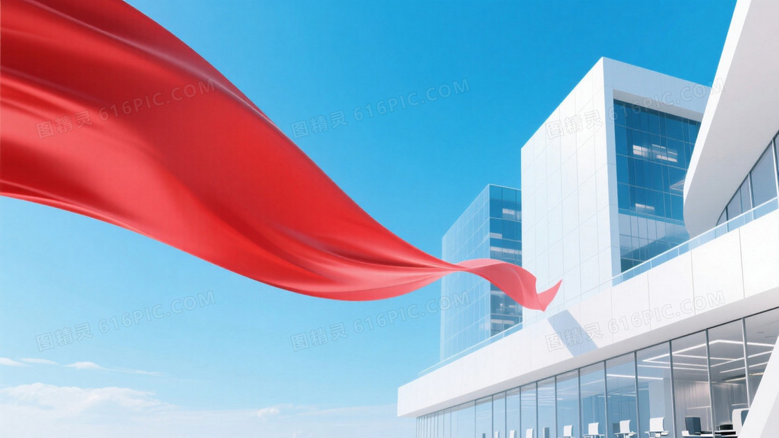 未来办公空间概念图蓝天