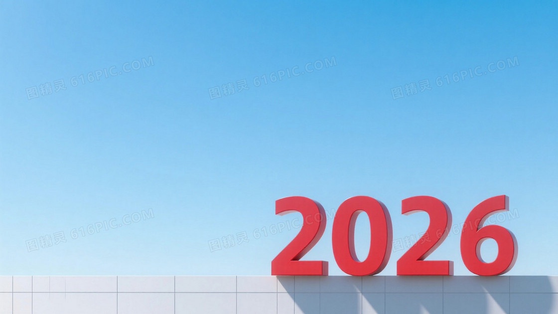 极简高级商务背景画面底部右下角是红色商务数字