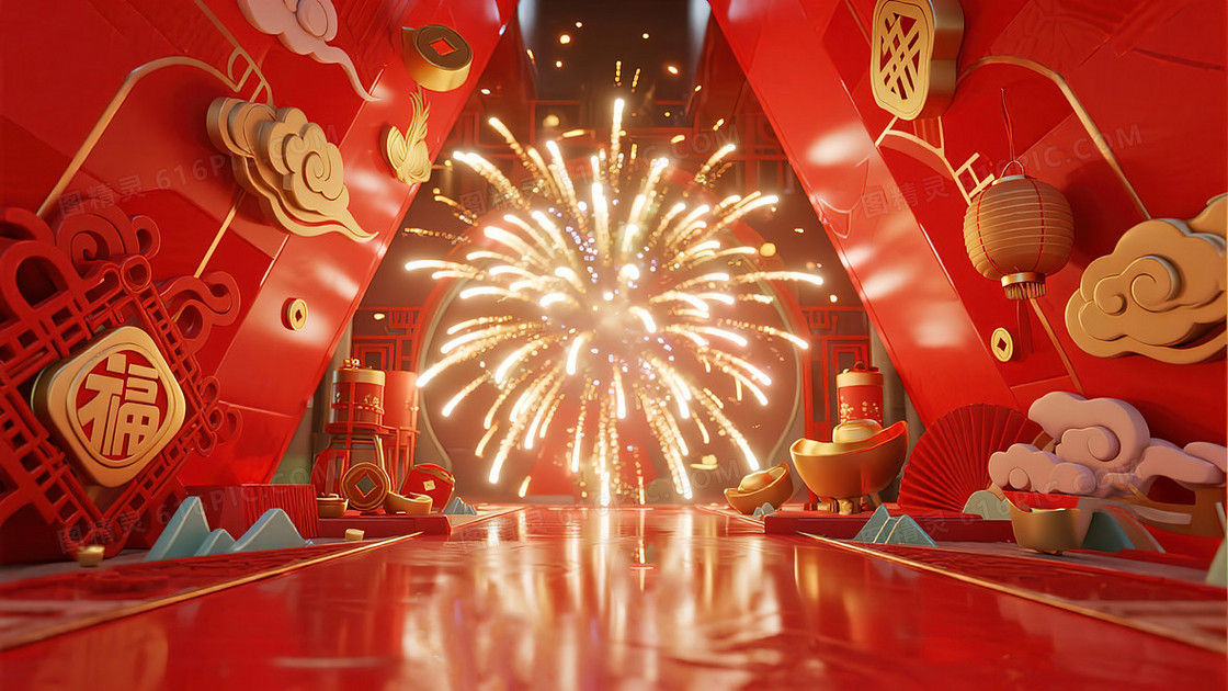 中国新年喜庆背景