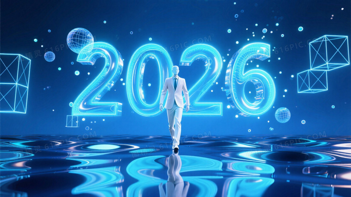 流体金属风格白色人像跨过霓虹