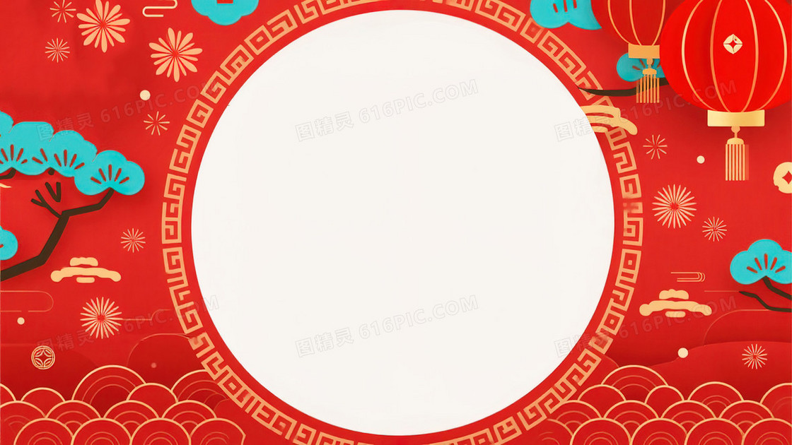中国风新年喜庆背景