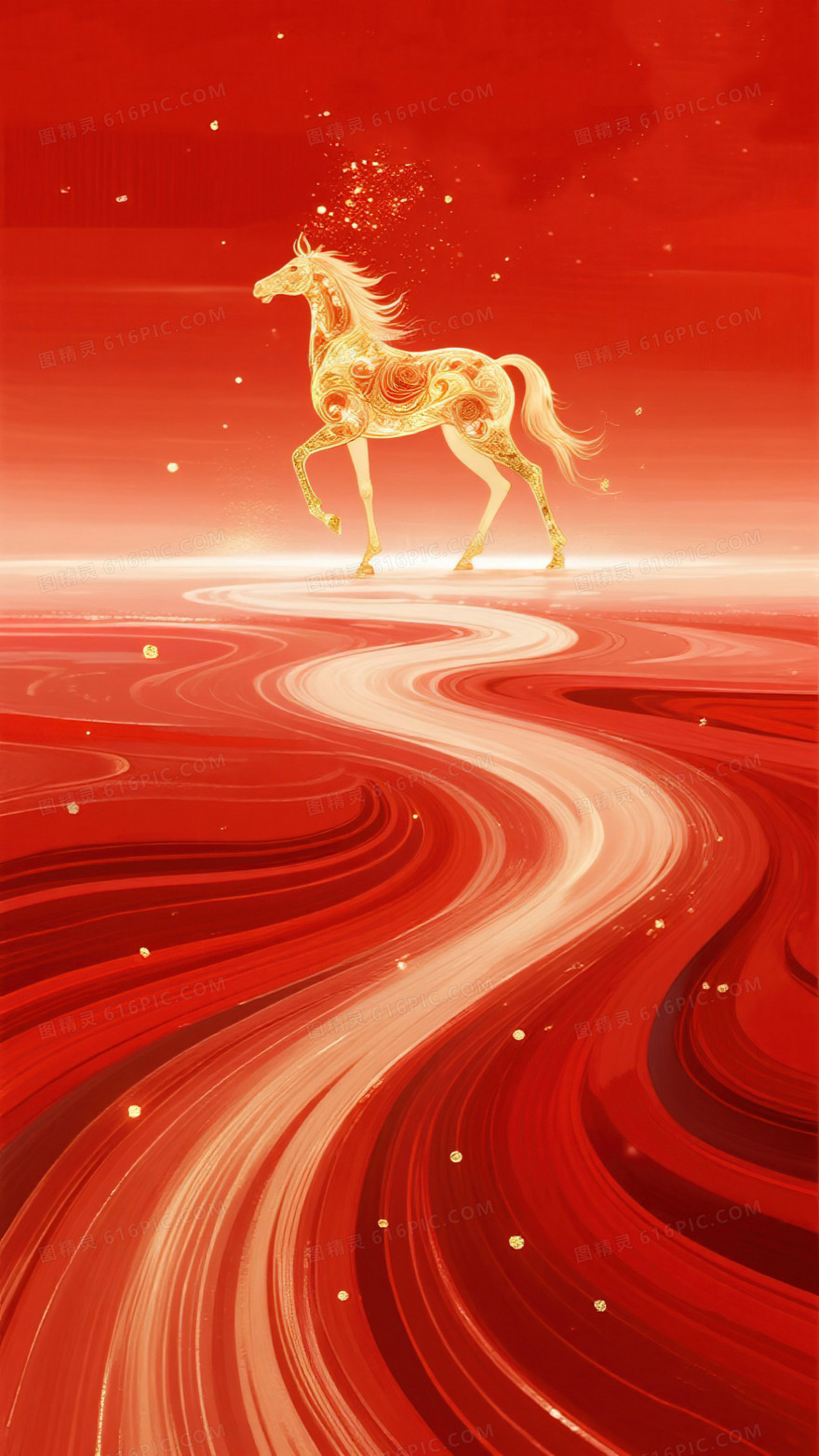 粒子光效新年喜庆背景