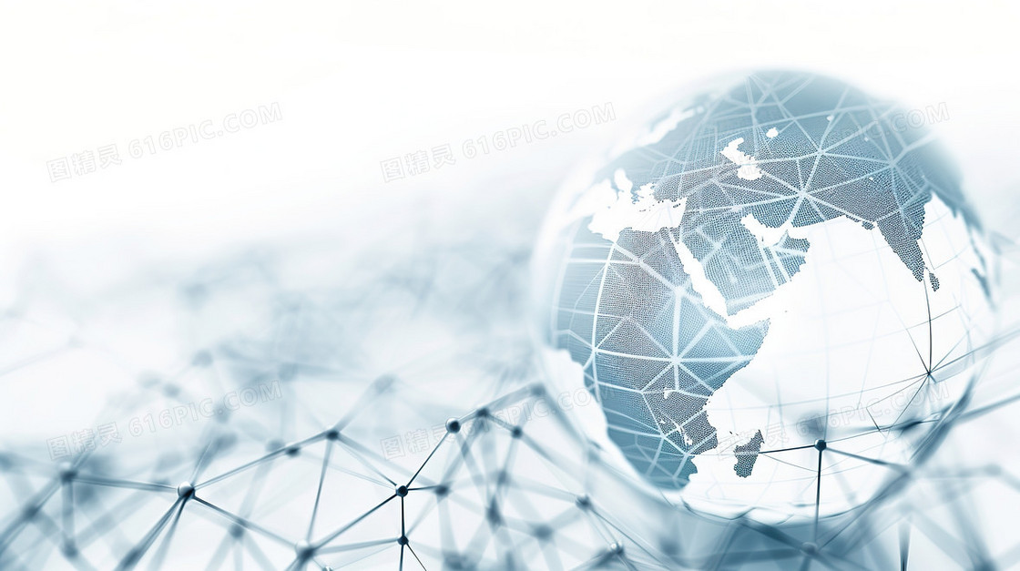 信息网络网格地球背景