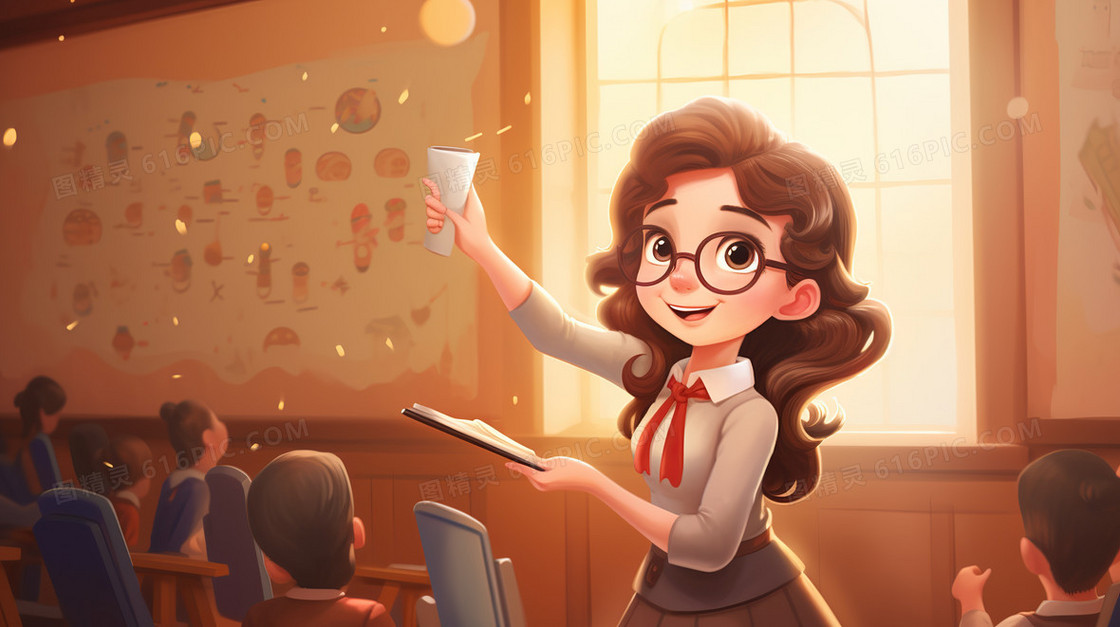 五一劳动节人民教师职业人物插画