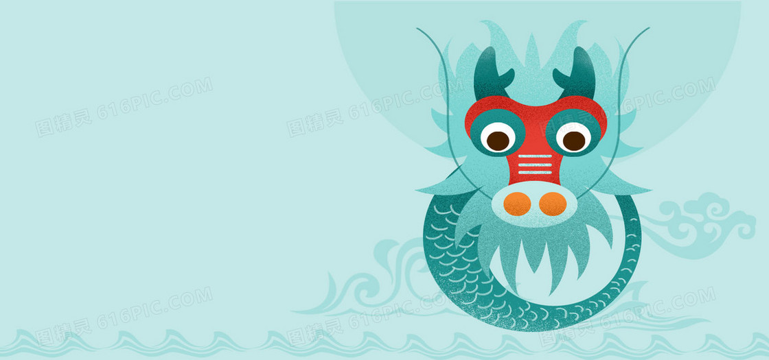 二月二龙抬头卡通童趣蓝色banner