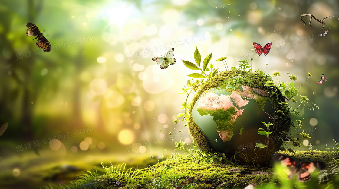 保护地球的生态环境插画
