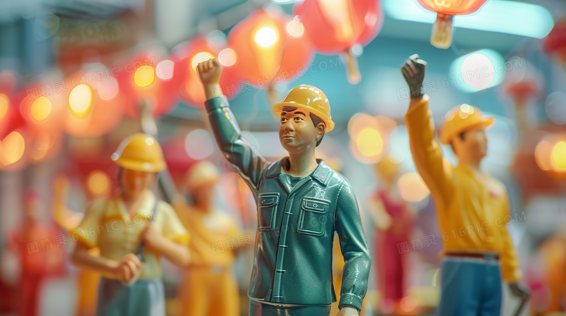 建筑工地上的工人插画