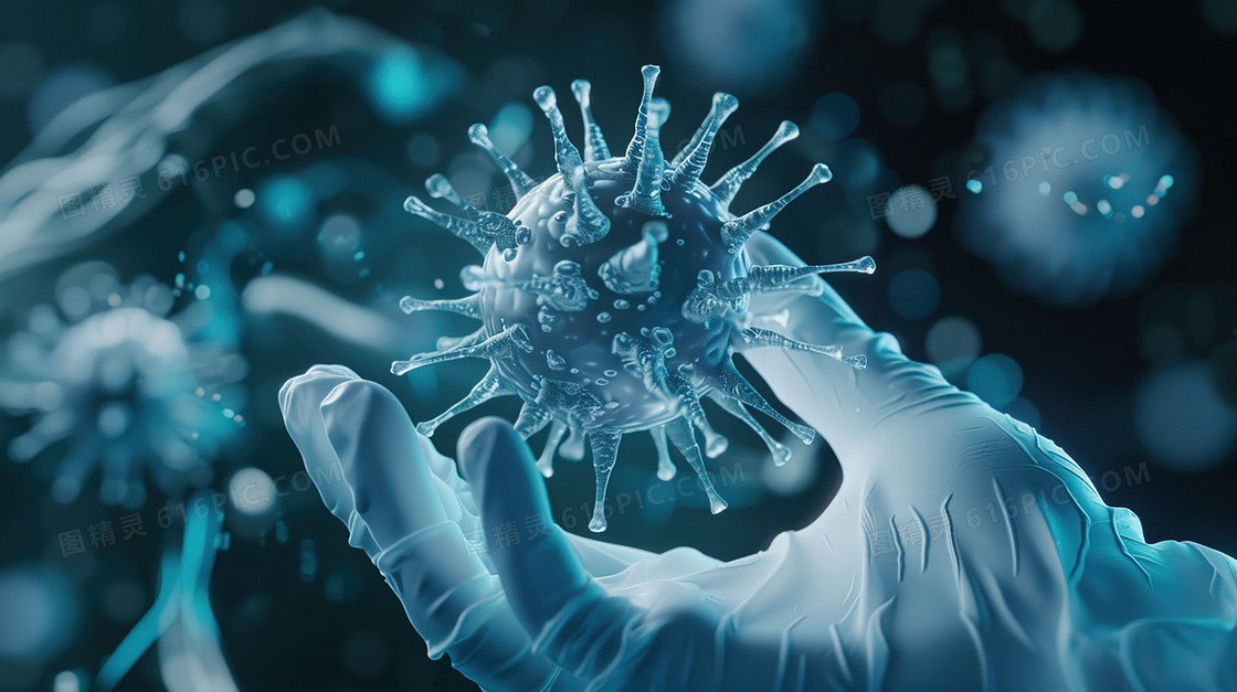 医疗科技手上细菌病毒图片