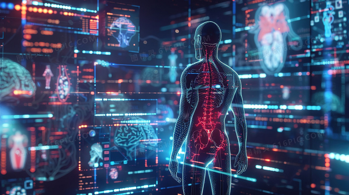 智慧医疗科技发展人体检测图片