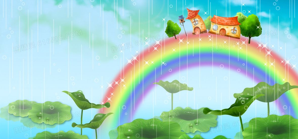 雨卡通背景图片下载 免费高清雨卡通背景设计素材 图精灵