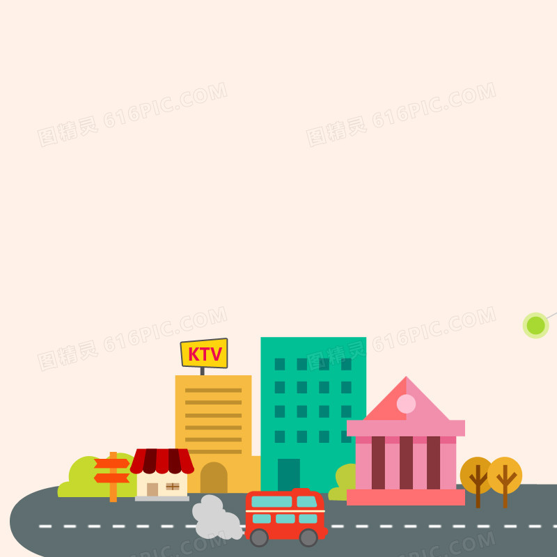 公路扁平背景