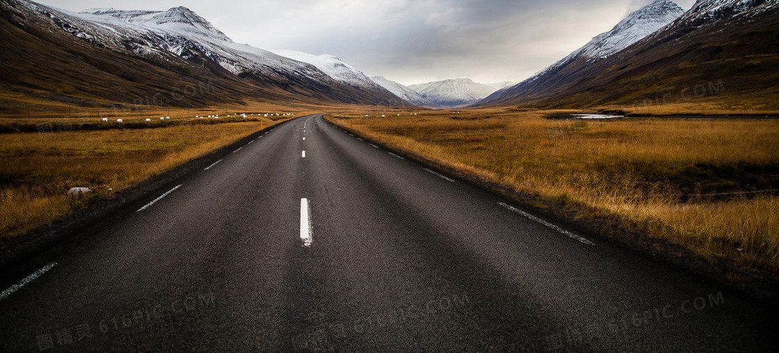 道路人生唯美幸福之旅背景图