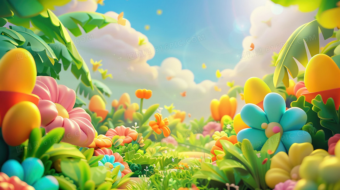 唯美奇幻森林风景插画