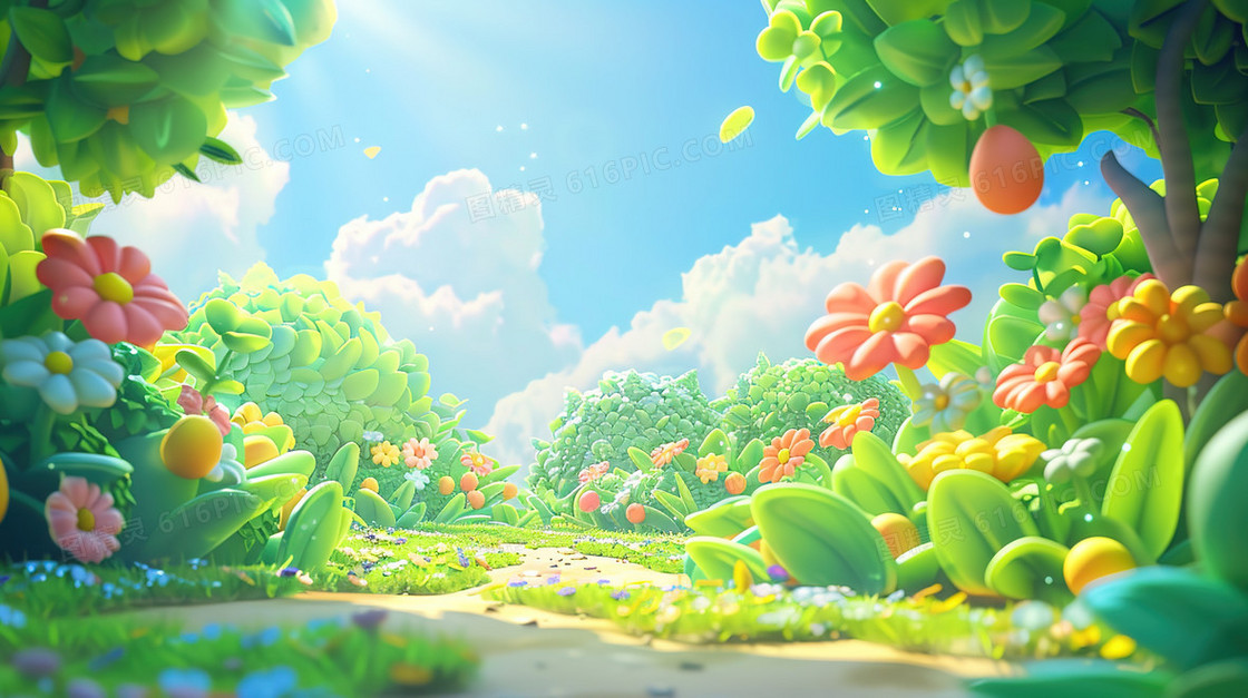 唯美奇幻森林风景插画