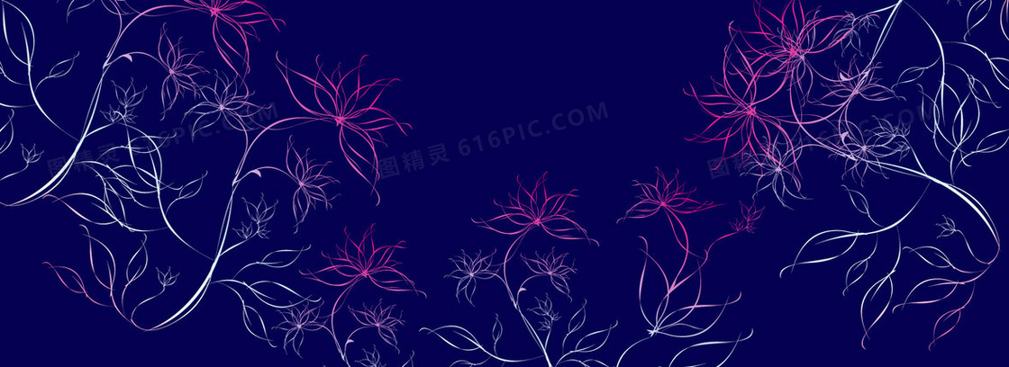 深夜中的花