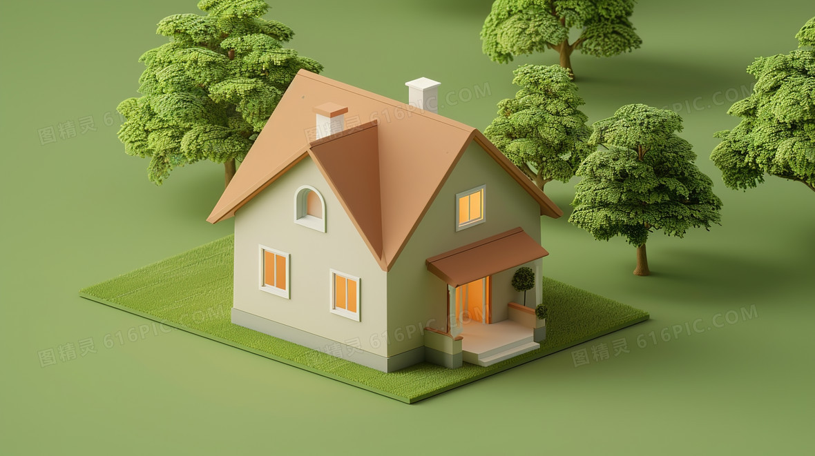 高档的别墅房屋建筑插画背景图片下载_2912x1632像素JPG格式_编号196fx573n_图精灵